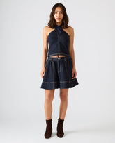 SLOAN Ink Denim Flowy Mini Women's Skirt | Steve Madden