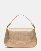 JORDIN Gold Embellished Rhinestones Top-Handle Handbag | Steve Madden