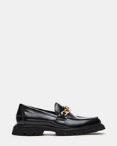 NEEO Black Box Gold Chain Slip-On Lug Men's Loafer | Steve Madden