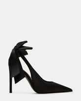 TEACUP Black Satin Women's Pointed-Toe Slingback Heel | Steve Madden