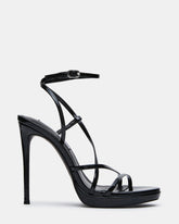 WESS Black Patent Strappy Women's Stiletto Heel | Steve Madden