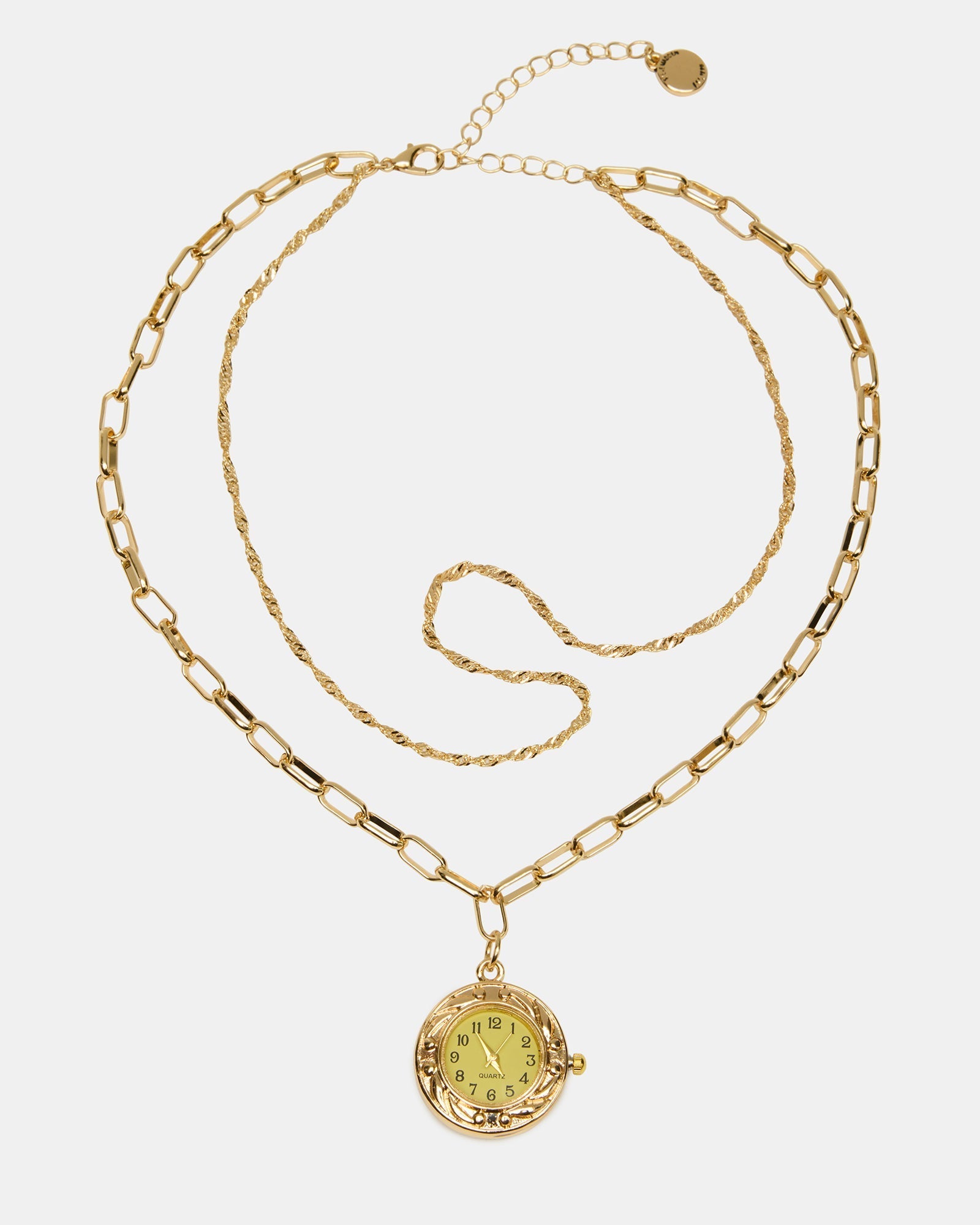 WATCH PENDANT Gold Layered Women's Necklace | Steve Madden