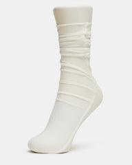 2 PACK SOFIA SOLID MESH CREW SOCKS LIGHT BLUE