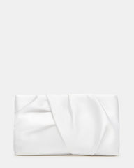 LILIA Bag White Elongated Pleated Crossbody Clutch Handbag | Steve Madden