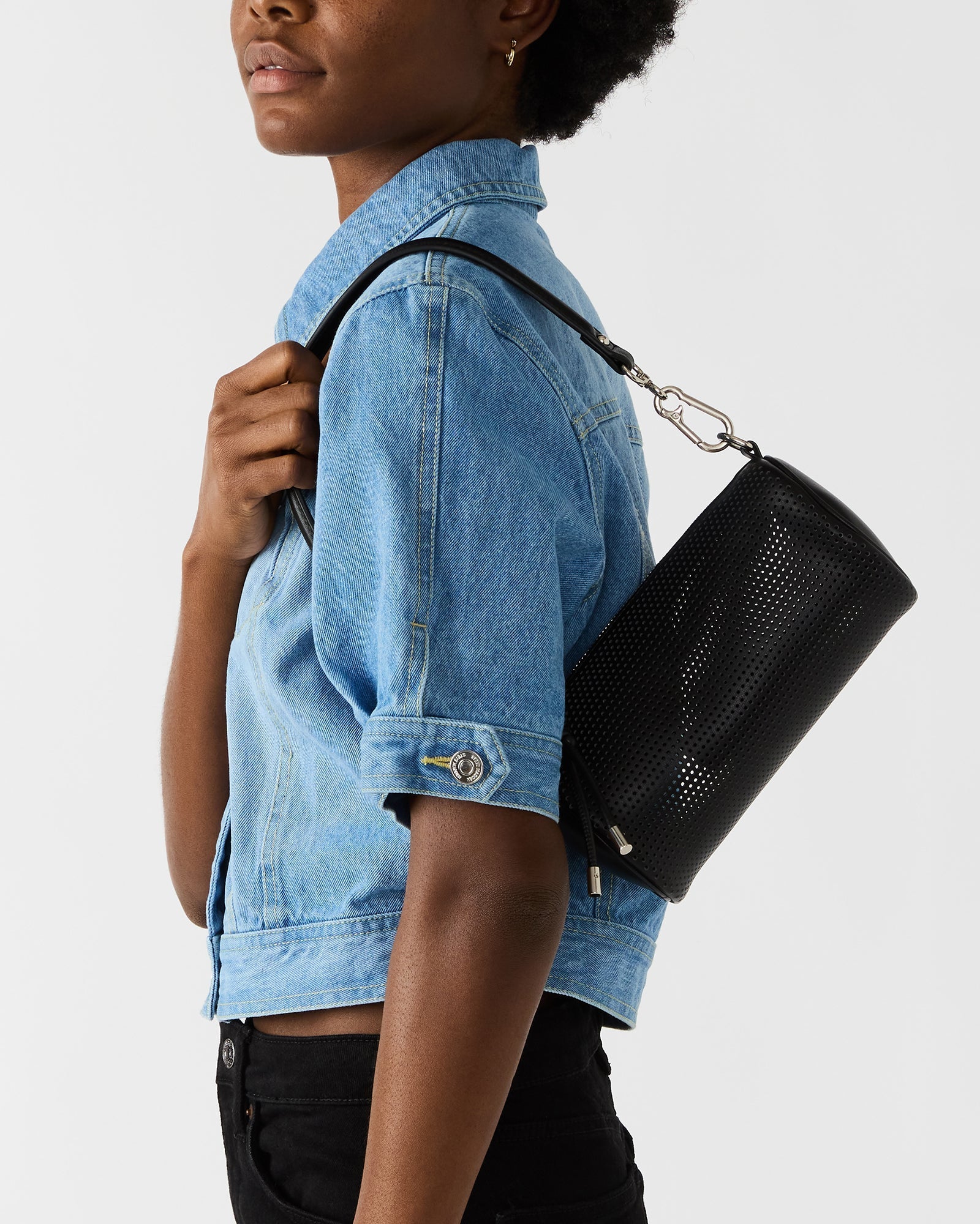 PRIYA PERFORATED BAG BLACK