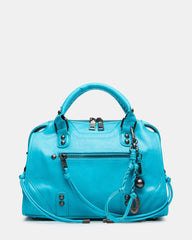 RIGGS Aqua Slouchy Top-Handle Crossbody Satchel Handbag | Steve Madden