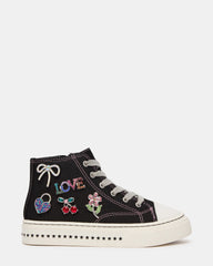 Kids' JOYCEE Black High-Top Lace-Up Girls' Sneaker | Steve Madden