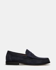 HUCKLE Navy Suede Slip-On Men's Loafer | Steve Madden