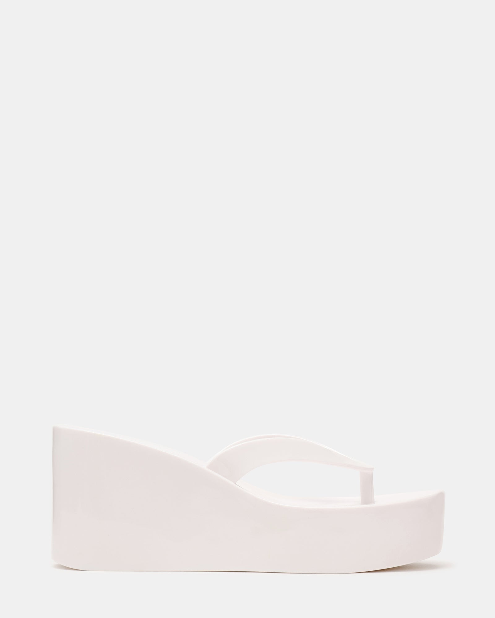 JELLA White Thong Wedge Women's Platform Sandal | Steve Madden