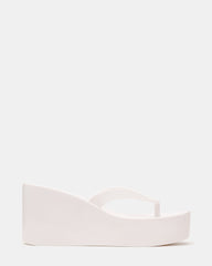 JELLA White Thong Wedge Women's Platform Sandal | Steve Madden