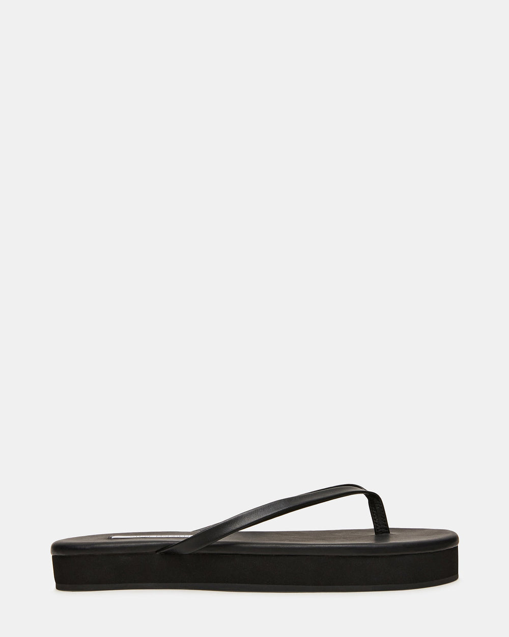 KIORA Black Leather Platform Thong Women's Sandal | Steve Madden
